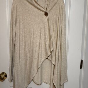 Bobeau Light Cream Knit Cardigan